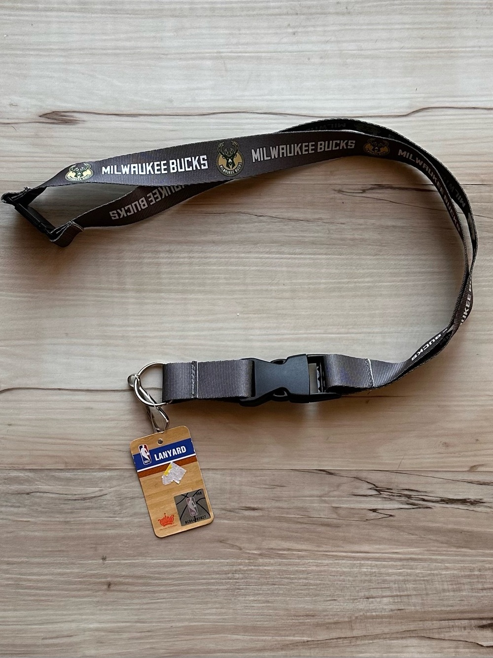 NBA Milwaukee Bucks Gray Lanyard